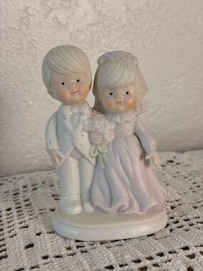 💍✨ Vintage 1985 “Just Married” Bride & Groom Figurine – Treasure Masters ✨💍